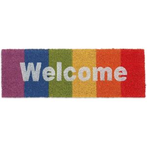 Relaxdays Coconut Fiber Doormat - Rainbow Welcome - 75x25cm Relaxdays Coconut Fiber Doormat - Rainbow Welcome - 75x25cm