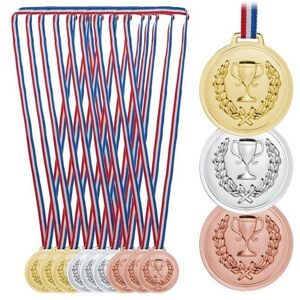 Relaxdays Medallas infantiles cinta tricolor 12 - Medallas Relaxdays Medallas infantiles cinta tricolor 12 - Medallas
