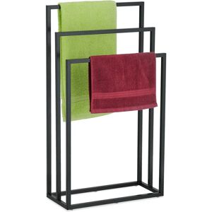 Relaxdays Steel Towel Stand - Modern 3-Bar Design, 82.5x46x21cm Relaxdays Steel Towel Stand - Modern 3-Bar Design, 82.5x46x21cm