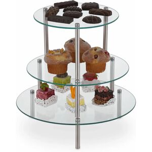 Relaxdays Serving Dish - Stackable 3-Tier Cake Stand Relaxdays Serving Dish - Stackable 3-Tier Cake Stand