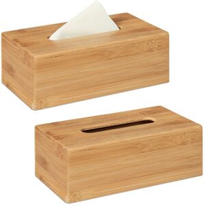 RELAXDAYS - Bamboo Tissue Box - Natural - Tissue Box RELAXDAYS - Bamboo Tissue Box - Natural - Tissue Box