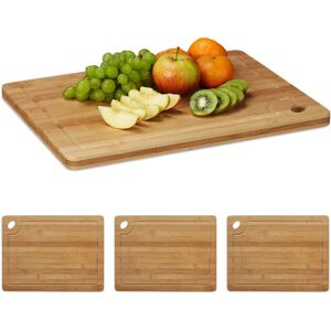 RELAXDAYS Bamboo Cutting Board Set - Large, Juice Grooves - 40x30cm RELAXDAYS Bamboo Cutting Board Set - Large, Juice Grooves - 40x30cm