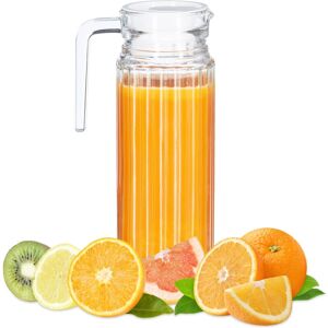 RELAXDAYS - Glass Carafe 1L - Narrow - Water Carafe RELAXDAYS - Glass Carafe 1L - Narrow - Water Carafe