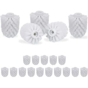 Relaxdays Toilet Brush Replacement Heads - 20 pcs, White, 9.5mm Thread Relaxdays Toilet Brush Replacement Heads - 20 pcs, White, 9.5mm Thread