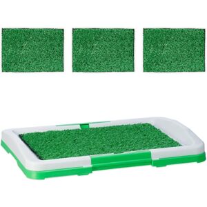 RELAXDAYS Pet Toilet with 4 Synthetic Grass Pads - Pet Toilet Type RELAXDAYS Pet Toilet with 4 Synthetic Grass Pads - Pet Toilet Type