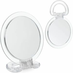 Relaxdays 10044019 make-up spiegel - Dubbelzijdig, 2x vergroting - Rond doorzichtig frame Relaxdays 10044019 make-up spiegel - Dubbelzijdig, 2x vergroting - Rond doorzichtig frame