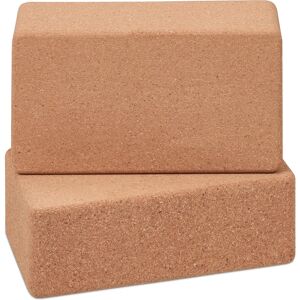 Relaxdays Cork Yoga Blocks Set of 2 - Yoga Accessories Relaxdays Cork Yoga Blocks Set of 2 - Yoga Accessories