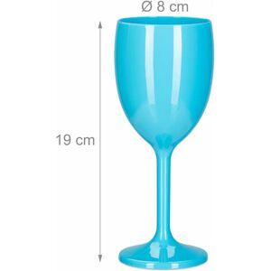 Relaxdays Turquoise BPA-Free Plastic Wine Glasses Set of 12 - Party Game Relaxdays Turquoise BPA-Free Plastic Wine Glasses Set of 12 - Party Game