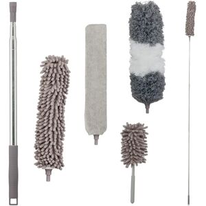Relaxdays Gray Telescopic Duster Set - Dusters for Furniture & Electronics Relaxdays Gray Telescopic Duster Set - Dusters for Furniture & Electronics