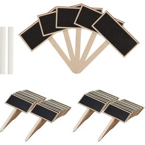 Relaxdays Wooden Plant Markers Set - Herb & Garden Tags Relaxdays Wooden Plant Markers Set - Herb & Garden Tags