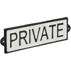 Relaxdays Private Garden Sign - Cast Iron Rustic Wall Decor Relaxdays Private Garden Sign - Cast Iron Rustic Wall Decor