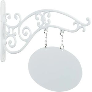 Relaxdays Vintage Metal Wall Sign - Pub, Shop Entry - White Relaxdays Vintage Metal Wall Sign - Pub, Shop Entry - White