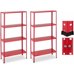 Relaxdays Steel Shelves Set - Heavy Duty Garage Storage Relaxdays Steel Shelves Set - Heavy Duty Garage Storage