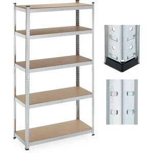 Relaxdays Steel Shelf - 180x100x40cm Heavy Duty Storage Rack - Silver Relaxdays Steel Shelf - 180x100x40cm Heavy Duty Storage Rack - Silver