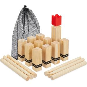 Relaxdays Kubb, Scandinavian Wooden Game, 21 Pieces - Outdoor - Natural Relaxdays Kubb, Scandinavian Wooden Game, 21 Pieces - Outdoor - Natural
