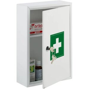 Relaxdays Medicine Cabinet White Green Lock 32cm - Medicine Cabinet Relaxdays Medicine Cabinet White Green Lock 32cm - Medicine Cabinet