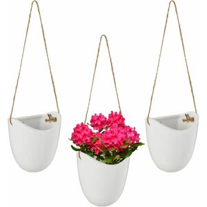 Relaxdays Wit Keramisch Wandplantenset - Plant Stand Relaxdays Wit Keramisch Wandplantenset - Plant Stand