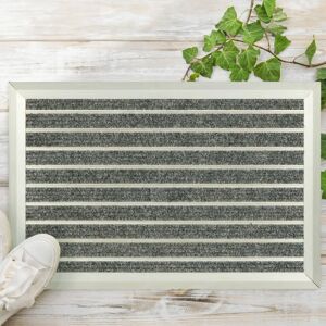 Relaxdays Aluminium Door Mat - Non-slip Indoor/Outdoor Rectangular Grey Relaxdays Aluminium Door Mat - Non-slip Indoor/Outdoor Rectangular Grey