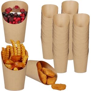 Relaxdays Kraft Paper Cups - 400ml, Food Safe, Brown Relaxdays Kraft Paper Cups - 400ml, Food Safe, Brown