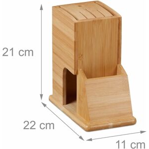 Relaxdays Knife Block - Kitchen Knife Organizer in Bamboo Relaxdays Knife Block - Kitchen Knife Organizer in Bamboo