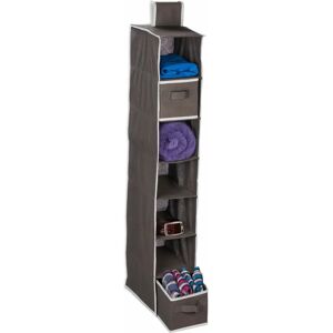 Relaxdays Wardrobe Organizer - 7 Compartments, Foldable, Gray - Wardrobe Storage Relaxdays Wardrobe Organizer - 7 Compartments, Foldable, Gray - Wardrobe Storage