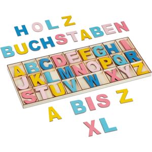 Relaxdays Holzbuchstaben-Set A-Z - 104 Stück, 5 cm, Bunt - Buchstaben für Bastelarbeiten & Dekoration Relaxdays Holzbuchstaben-Set A-Z - 104 Stück, 5 cm, Bunt - Buchstaben für Bastelarbeiten & Dekoration