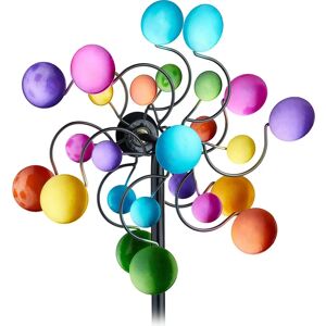 Relaxdays Garden Windmill, Double Pinwheel for Pots, 119x33x15.5cm, Iron, Multicolor Relaxdays Garden Windmill, Double Pinwheel for Pots, 119x33x15.5cm, Iron, Multicolor