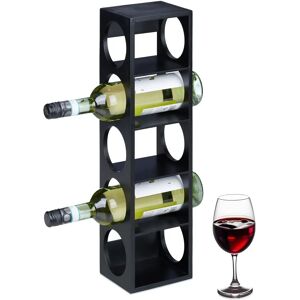 Relaxdays Bamboo Wine Rack - Store 5 Bottles - Black Relaxdays Bamboo Wine Rack - Store 5 Bottles - Black