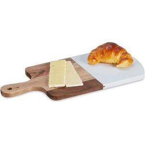 Relaxdays Wooden and Marble Kitchen Cutting Board - Rectangular Relaxdays Wooden and Marble Kitchen Cutting Board - Rectangular