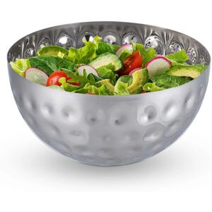 RELAXDAYS - Hammered Stainless Steel Salad Bowls - 12.5 x 25 cm - 3.5 L - Serving Bowls RELAXDAYS - Hammered Stainless Steel Salad Bowls - 12.5 x 25 cm - 3.5 L - Serving Bowls