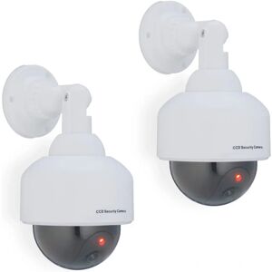Relaysdays - 2x Dummy Surveillance Camera - White - Security Deterrent Relaysdays - 2x Dummy Surveillance Camera - White - Security Deterrent