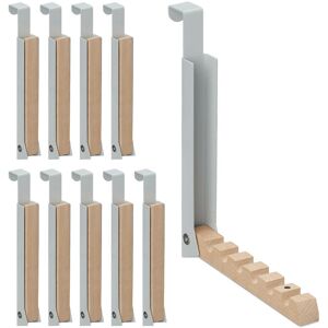 RELAXDAYS Set 10 Ganchos Plegables para Puerta - Metal y Madera RELAXDAYS Set 10 Ganchos Plegables para Puerta - Metal y Madera