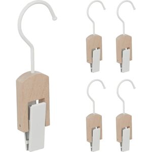 Set de Ganchos Relaxdays - Clips en Metal y Madera para Zapatos y Ropa Set de Ganchos Relaxdays - Clips en Metal y Madera para Zapatos y Ropa