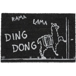 Relaxdays Black White Coconut Fibers Doormat - Interior/Exterior - 60x40cm Relaxdays Black White Coconut Fibers Doormat - Interior/Exterior - 60x40cm