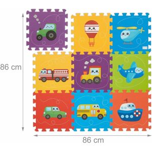 Relaxdays Baby Gym Play Mat - Multi-Color Puzzle 9 Pieces Relaxdays Baby Gym Play Mat - Multi-Color Puzzle 9 Pieces
