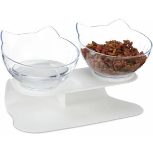 Relaxdays Dog/Cat Bowl - Elevated, 2x500ml, Plastic Relaxdays Dog/Cat Bowl - Elevated, 2x500ml, Plastic