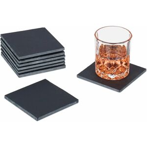 Relaxdays 10046906 Drink Coaster Set - Rustic Slate Protectors Relaxdays 10046906 Drink Coaster Set - Rustic Slate Protectors