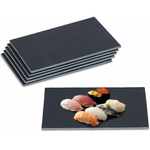 Relaxdays Set of 6 Slate Serving Plates - Serving Dish Set Relaxdays Set of 6 Slate Serving Plates - Serving Dish Set