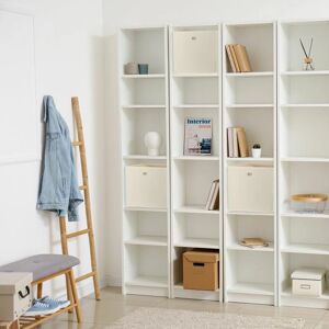 Relaxdays Storage Box Set - Square Foldable Fabric Baskets - Beige Relaxdays Storage Box Set - Square Foldable Fabric Baskets - Beige