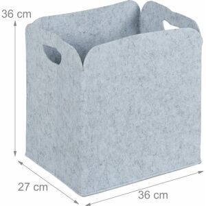 Relaxdays Storage Box Set - Felt Baskets 36x36x27cm Relaxdays Storage Box Set - Felt Baskets 36x36x27cm