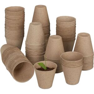RELAXDAYS - Peat pots 7.5x8 cm - brown - 240 pcs - Seedling pots RELAXDAYS - Peat pots 7.5x8 cm - brown - 240 pcs - Seedling pots
