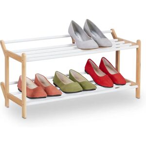 Relaxdays Bamboo Shoe Rack 6 Pairs Compact Entryway Storage Relaxdays Bamboo Shoe Rack 6 Pairs Compact Entryway Storage