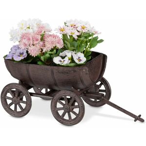 Relaxdays Plant Pot - Model 10032103 met Houten Dienblad, 35cm Relaxdays Plant Pot - Model 10032103 met Houten Dienblad, 35cm