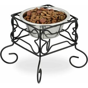 Relaxdays Dog/Cat Bowl - Elevated Stainless Steel Dish - 700ml Relaxdays Dog/Cat Bowl - Elevated Stainless Steel Dish - 700ml