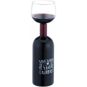 Relaxdays Czerwony Szklanka do Wina - 750 ml, Zabawny Komunikat, Dekanter Relaxdays Czerwony Szklanka do Wina - 750 ml, Zabawny Komunikat, Dekanter