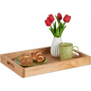 Relaxdays Walnut Wood Tray with Handles - Tray/Feeder Relaxdays Walnut Wood Tray with Handles - Tray/Feeder
