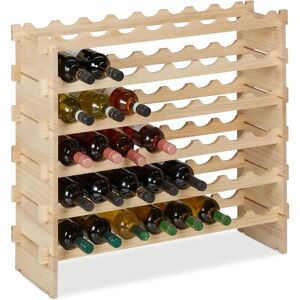 Relaxdays Estantería de vino extensible de madera de pino - Mueble para vinos Relaxdays Estantería de vino extensible de madera de pino - Mueble para vinos
