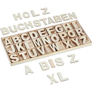 Relaxdays Wooden Letter Set - A-Z, 208 Pieces, Natural - DIY & Decor Relaxdays Wooden Letter Set - A-Z, 208 Pieces, Natural - DIY & Decor
