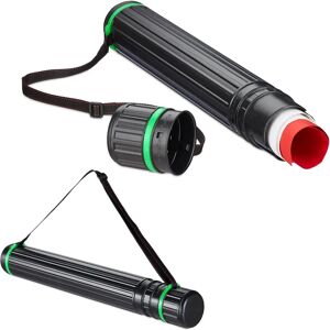 Relaxdays Poster Tube Set - Extendable 64-107cm, 2 pcs, Adjustable Strap Relaxdays Poster Tube Set - Extendable 64-107cm, 2 pcs, Adjustable Strap