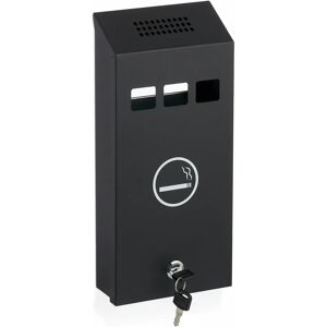 Relaxdays 10047889 ashtray - Wall-mounted outdoor ashtray with lockable metal container Relaxdays 10047889 ashtray - Wall-mounted outdoor ashtray with lockable metal container